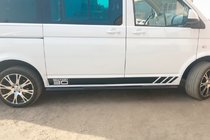 Volkswagen T5 2010–2015 Boční trubky Black (2 ks, nerez) fotografie 10