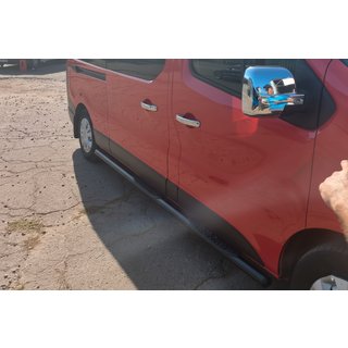 Nerezové boční trubky BB002 Black (2 ks, nerez) Renault Trafic 2015– fotografie 4