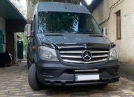 Mercedes Sprinter W906 2006–2018 Přední spodní ochranný rám Shark Black (nerez) fotografie 2