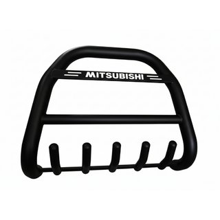 Přední ochranný rám (bullbar) QT012 Black (nerez) Mitsubishi Pajero Wagon IV 2006–2021