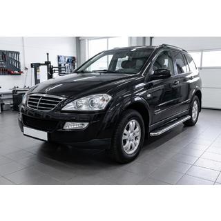 Boční prahy Maydos V1 (2 ks, hliník ↗ nerez) SsangYong Kyron 2005–2014 fotografie 1