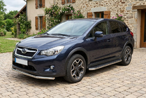 Subaru XV 2011–2017 Boční prahy Maydos V1 (2 ks, hliník ↗ nerez) fotografie 1