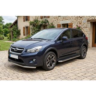 Boční prahy Maydos V1 (2 ks, hliník ↗ nerez) Subaru XV 2011–2017 fotografie 1