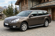 Subaru Outback 2009–2014 Boční prahy Tayga Grey (2 ks, hliník) fotografie 1