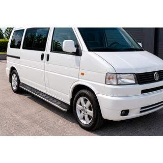 Boční prahy Maydos V1 (2 ks, hliník ↗ nerez) Volkswagen T4 Transporter 1990–2003 fotografie 1