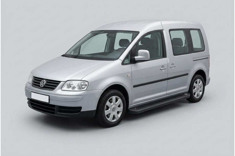 Volkswagen Caddy 2004–2010 Boční prahy Allmond Black (2 ks, hliník) Standardní základna Image