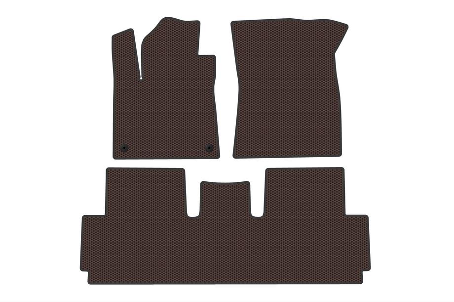 Citroen C-4 Picasso 2013–2022 Gumové koberce do interiéru Carsuit (pro Grand, 2 řady, hnědé) Image