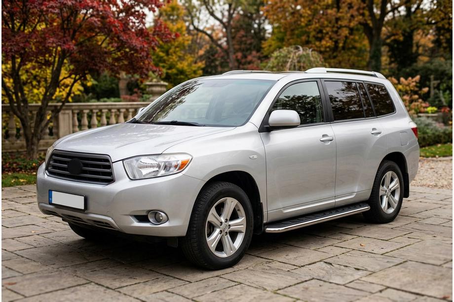 Toyota Highlander 2008–2013 Boční prahy Maydos V1 (2 ks, hliník ↗ nerez) Image