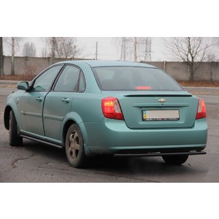 Zadní ochranný rám AK002 Black (42 mm, nerez) Chevrolet Lacetti 2003–2024 fotografie 4