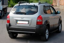Hyundai Tucson JM 2004– Zadní ochranný oblouk AK002 Black (nerez) fotografie 2