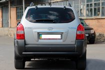 Hyundai Tucson JM 2004– Zadní ochranný oblouk AK002 Black (nerez) fotografie 3