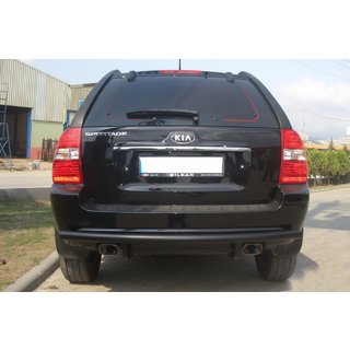 Zadní ochranný oblouk AK002 Black (nerez) Kia Sportage 2004–2010 fotografie 1