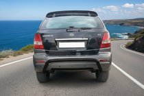 Kia Sorento I BL 2002–2009 Zadní ochranný rám Black (nerez) fotografie 1