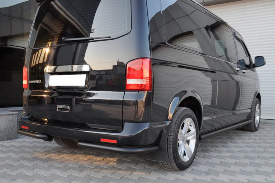 Volkswagen T5 2010–2015 Zadní rohy AK003 Black (2 ks, nerez) Fotografie 5