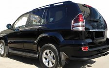 Toyota Land Cruiser Prado 120 2002–2009 Zadní rohy AK003 Black (2 ks, nerez) fotografie 1
