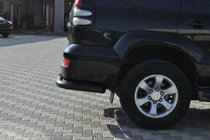 Toyota Land Cruiser Prado 120 2002–2009 Zadní rohy AK003 Black (2 ks, nerez) fotografie 7