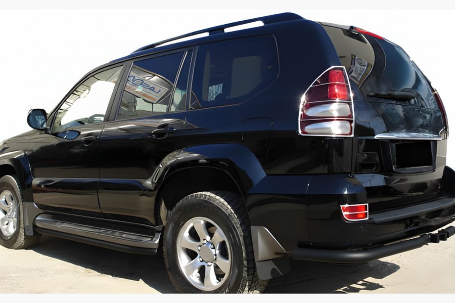 Toyota Land Cruiser Prado 120 2002–2009 Zadní rohy AK003 Black (2 ks, nerez) Image