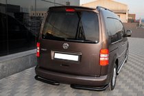 Volkswagen Caddy 2004–2010 Zadní rohy AK003 Black (2 ks, nerez) fotografie 2