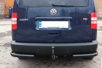 Volkswagen Caddy 2004–2010 Zadní rohy AK003 Black (2 ks, nerez) fotografie 3