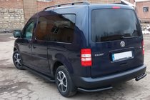Volkswagen Caddy 2004–2010 Zadní rohy AK003 Black (2 ks, nerez) fotografie 4