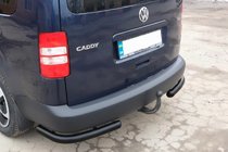 Volkswagen Caddy 2004–2010 Zadní rohy AK003 Black (2 ks, nerez) fotografie 5