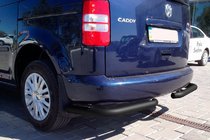 Volkswagen Caddy 2004–2010 Zadní rohy AK003 Black (2 ks, nerez) fotografie 7