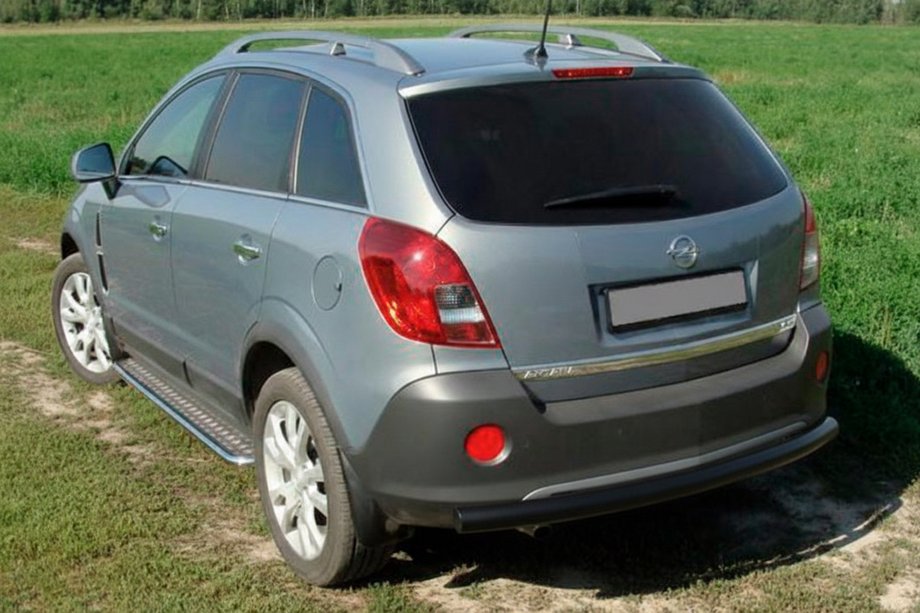 Opel Antara 2006–2017 Zadní ochranný oblouk AK002 Black (nerez) Fotografie 1