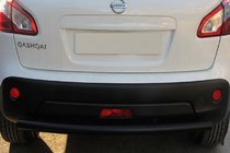 Nissan Qashqai 2007–2010 Zadní rovný ochranný oblouk Black (nerez) fotografie 2