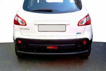 Nissan Qashqai 2007–2010 Zadní rovný ochranný oblouk Black (nerez) fotografie 1