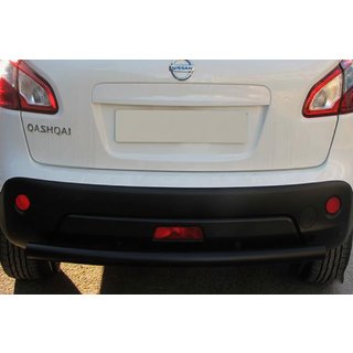 Zadní rovný ochranný oblouk Black (nerez) Nissan Qashqai 2010–2014 fotografie 2