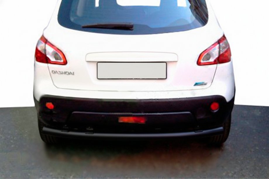 Nissan Qashqai 2010–2014 Zadní rovný ochranný oblouk Black (nerez) Image