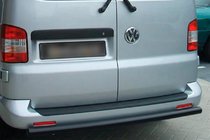 Volkswagen Caddy 2010–2015 Zadní ochranný oblouk Black (2 ks, nerez) fotografie 1