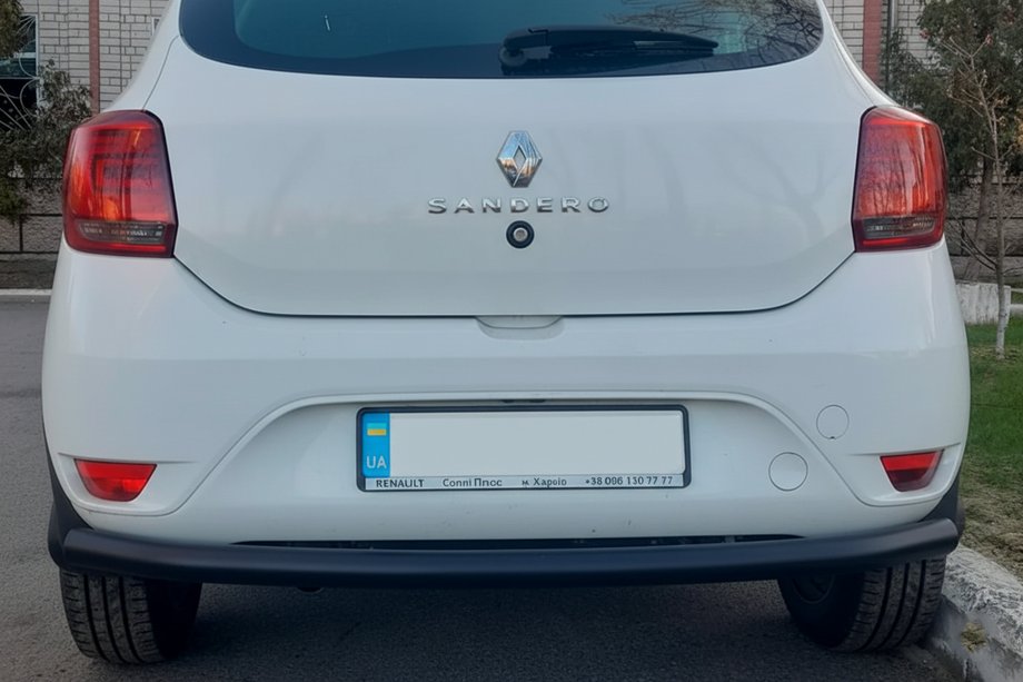 Renault Sandero 2013–2022 Zadní ochranný rám AK002 Black (nerez) Image