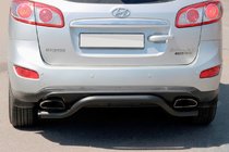 Hyundai Santa Fe 2 2006–2012 Zadní ochranný rám AK007-2 Black (nerez) fotografie 1