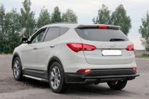 Hyundai Santa Fe 3 2012–2018 Zadní ochranný oblouk AK002 Black (nerez) fotografie 2
