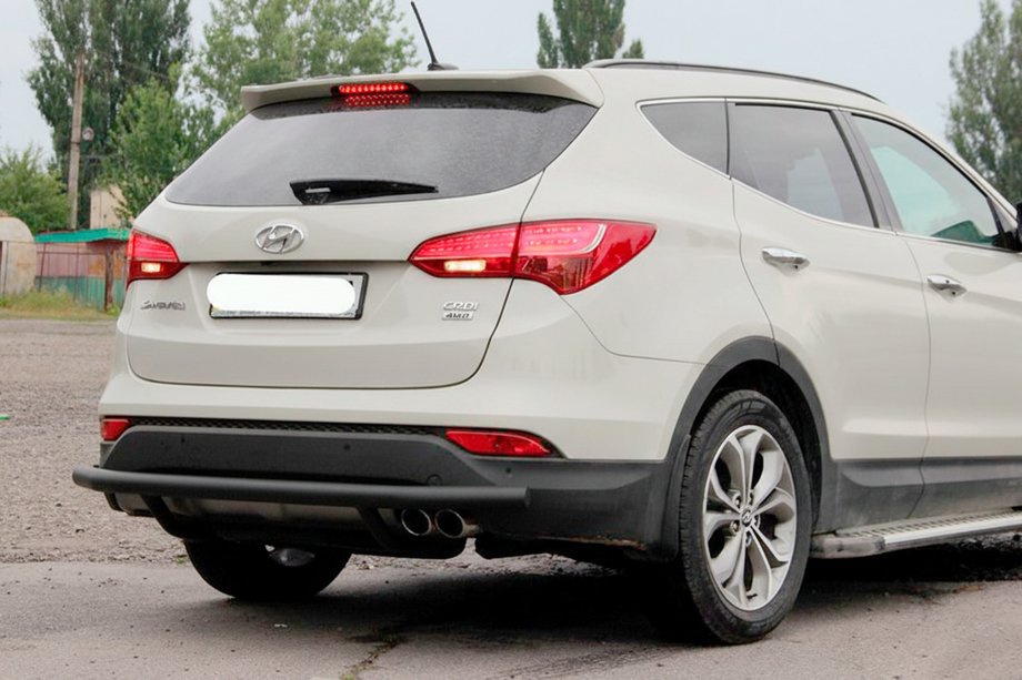 Hyundai Santa Fe 3 2012–2018 Zadní ochranný oblouk AK002 Black (nerez) Image