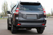 Toyota Land Cruiser Prado 150 2009–2023 Zadní ochranný rám AK002 Black (nerez) fotografie 7