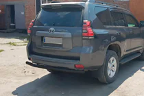 Toyota Land Cruiser Prado 150 2009–2023 Zadní ochranný rám AK002 Black (nerez) fotografie 4