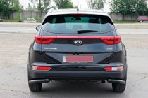 Kia Sportage 2015–2021 Zadní ochranné rohy AK003 Black (nerez) fotografie 3