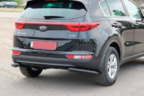 Kia Sportage 2015–2021 Zadní ochranné rohy AK003 Black (nerez) fotografie 2