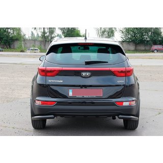 Zadní ochranné rohy AK003 Black (nerez) Kia Sportage 2015–2021 fotografie 3