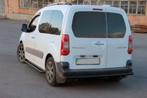 Citroen Berlingo 2008–2018 Zadní ochranný rám Black (nerez) Ø 60 mm fotografie 3