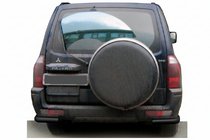 Mitsubishi Pajero Wagon III 1999–2006 Zadní ochranný rám AK003 Black (nerez) fotografie 1