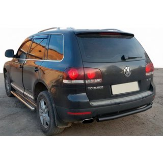 Zadní ochranné oblouky AK002 Black (2 ks, nerez) Volkswagen Touareg 2002–2010 fotografie 1