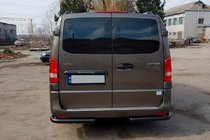 Mercedes Vito/V-class W447 2014– Zadní ochranné rohy AK003 Black (nerez) fotografie 3