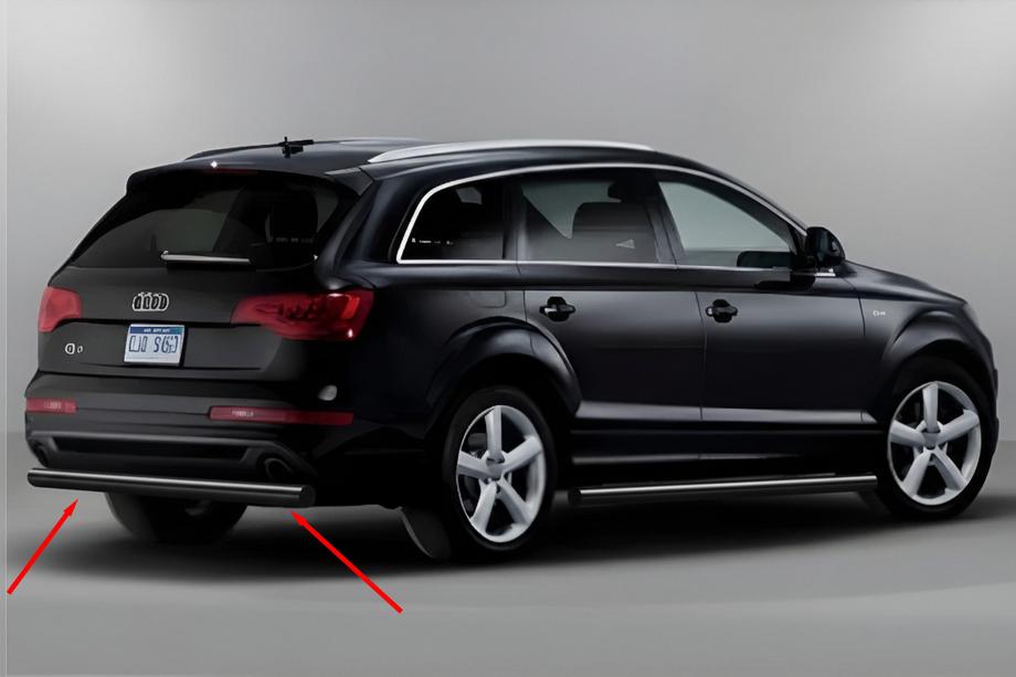 Audi Q7 2005–2015 Zadní ochranný rám AK002 Black (nerez) Image