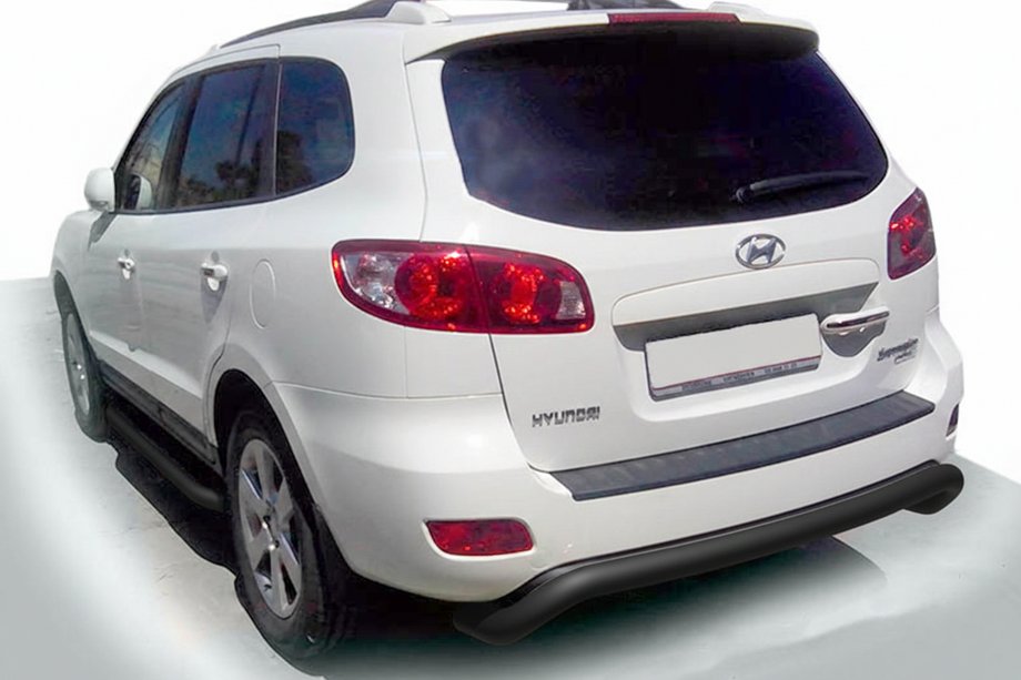 Hyundai Santa Fe 2 2006–2012 Zadní ochranný rám AK007 Black (nerez) Image