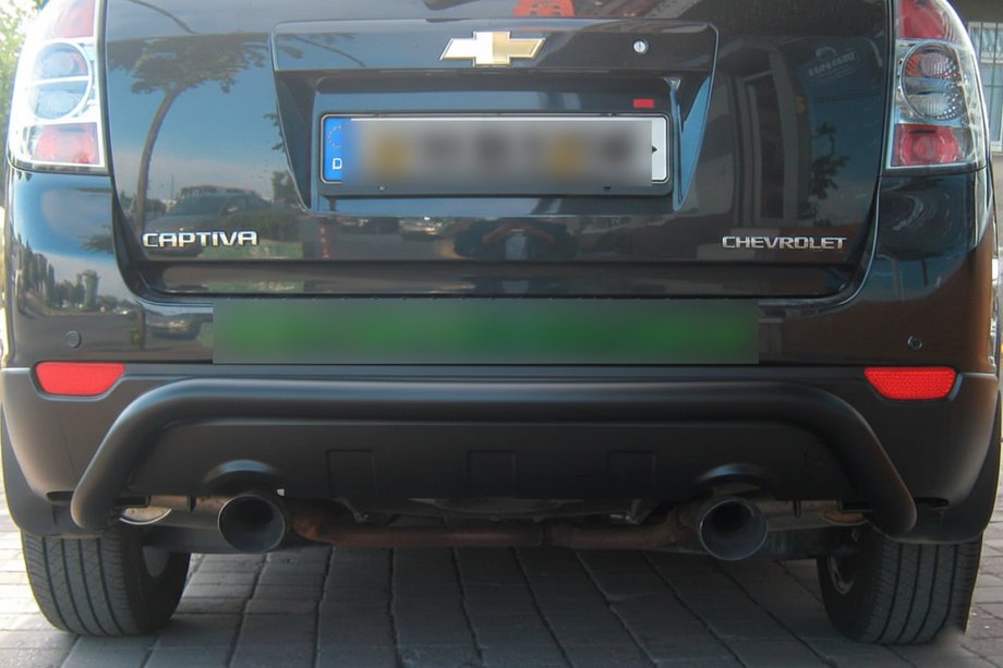 Chevrolet Captiva 2006–2019 Zadní ochranný rám AK007 Black (nerez) Image