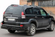 Toyota Land Cruiser Prado 120 2002–2009 Zadní dvojité rohy AK003-1 Black (2 ks, nerez) fotografie 1