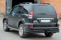 Toyota Land Cruiser Prado 120 2002–2009 Zadní dvojité rohy AK003-1 Black (2 ks, nerez) fotografie 3
